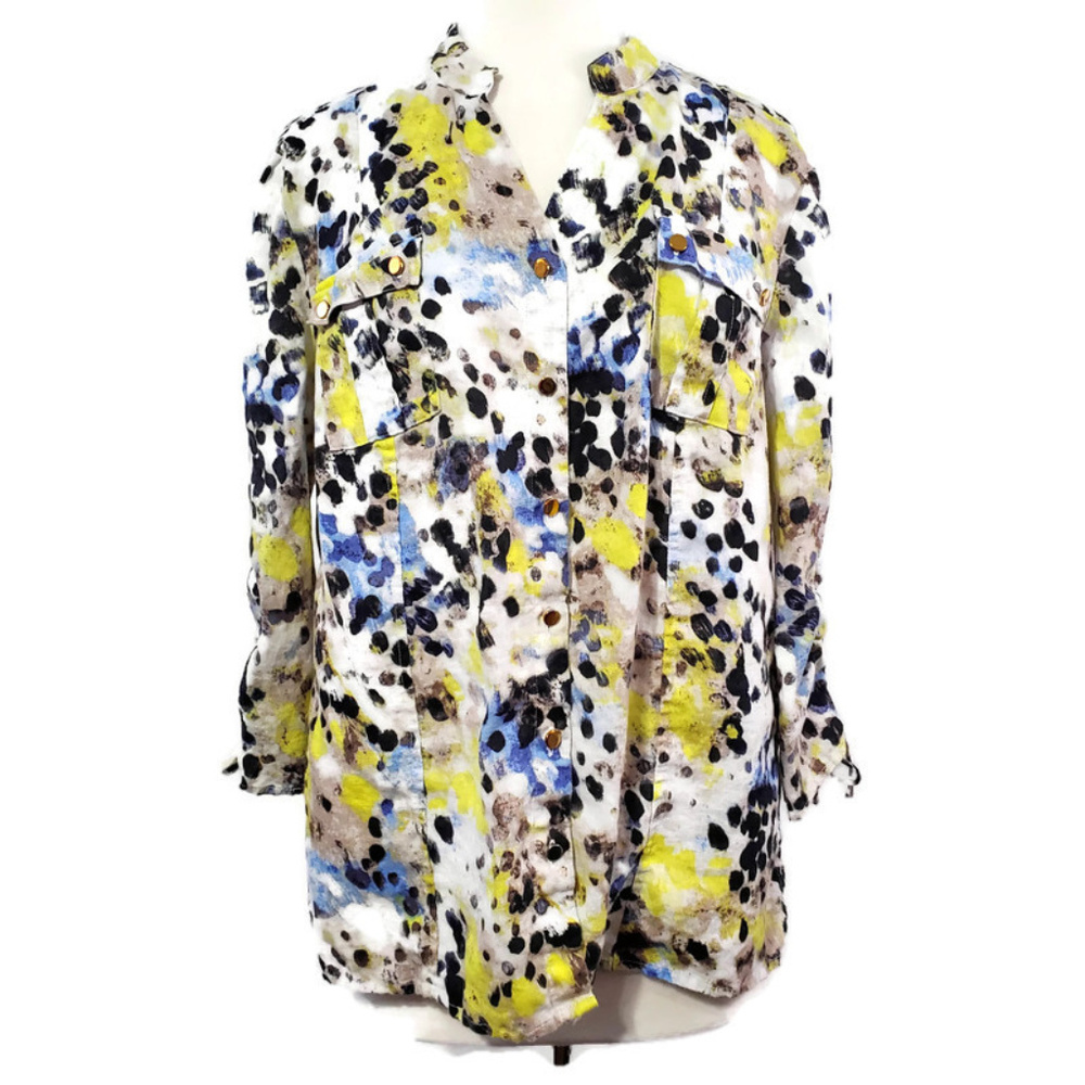 JM Collection Women's Blouse Button Down Size 18